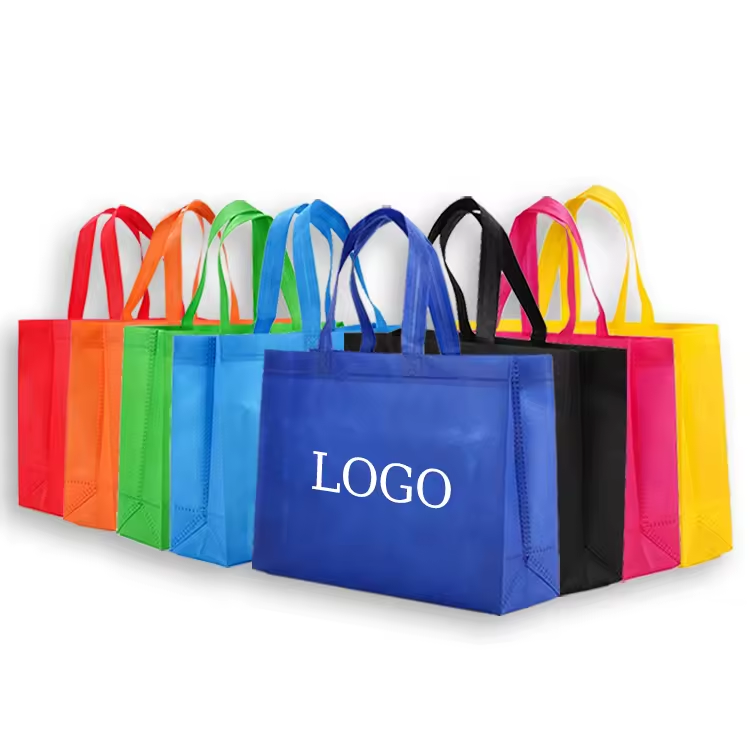 Wholesale Custom Non Woven Reusable Shopping Bag Promotion Custom Logo Foldable Shopping PP Non Woven Tote Bag